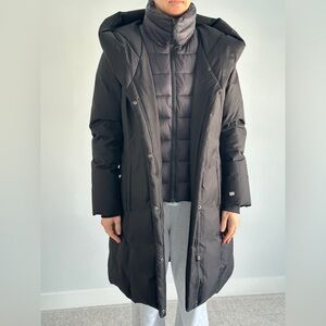 Soia & Kyo black Hooded Puffer Coat